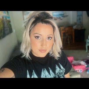 Human hair blonde  wig